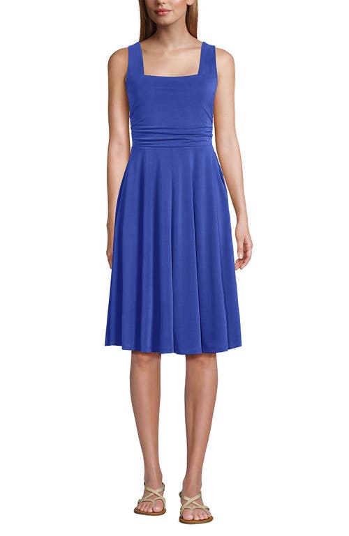 LANDS' END LANDS' END CUPRO FIT AND FLARE SLEEVELESS DRESS
