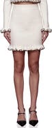 Avec Les Filles Ruffle Hem Knit Miniskirt