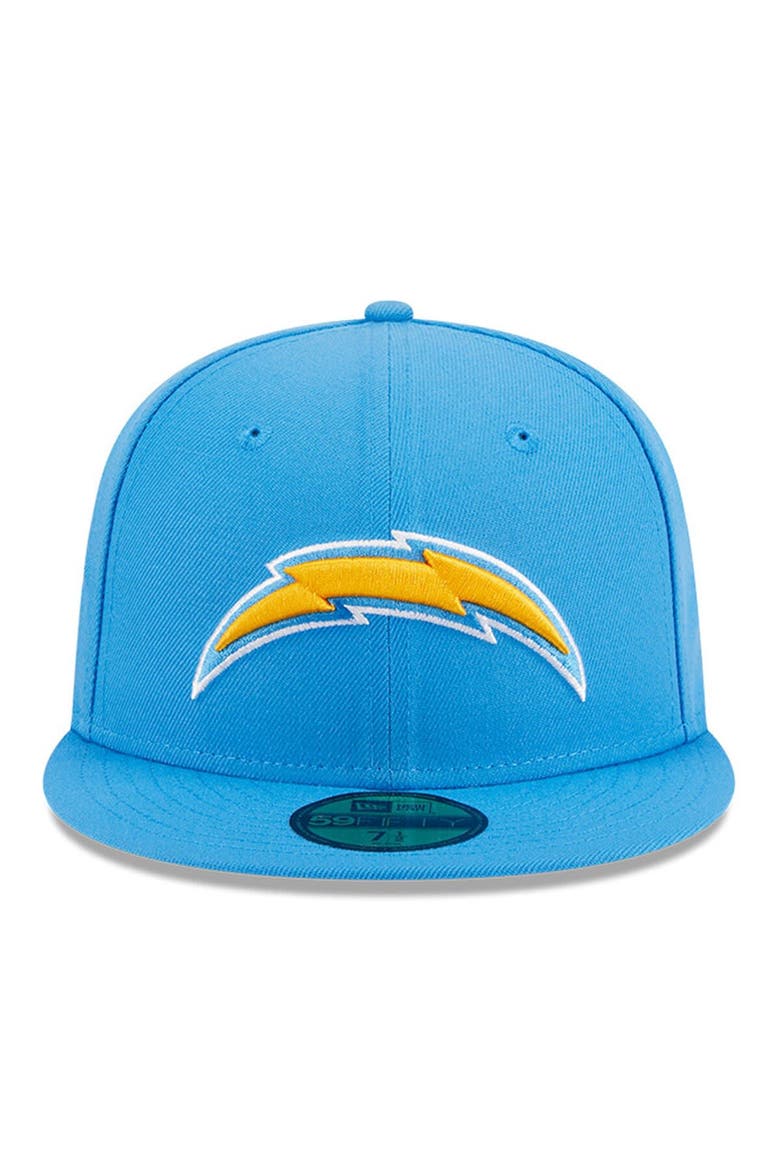 Men's New Era Powder Blue Los Angeles Chargers Main Patch 59FIFTY Fitted Hat, Alternate, color, Powder Blue