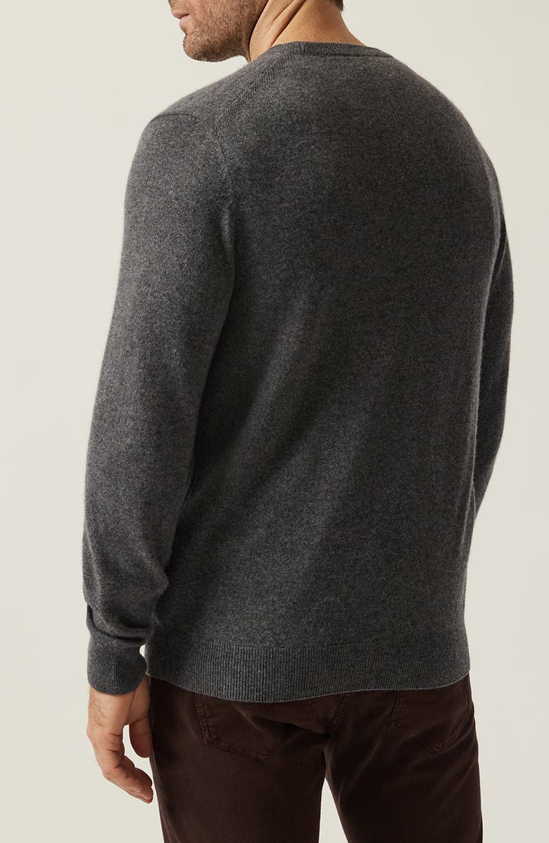 34 Heritage Cashmere, Silk & Wool Crewneck Sweater, Alternate, color, Charcoal