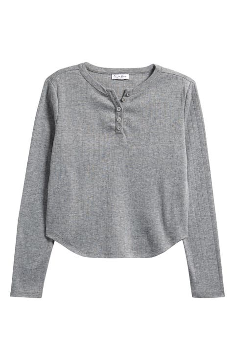 Kids' Long Sleeve Henley (Big Kid)