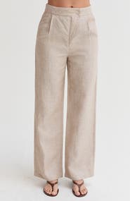 CRESCENT Linen Wide Leg Pants