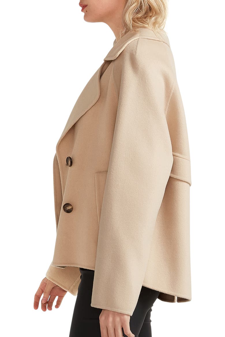 I'm Yours Wool Blend Peacoat, Alternate, color, PALE OAT