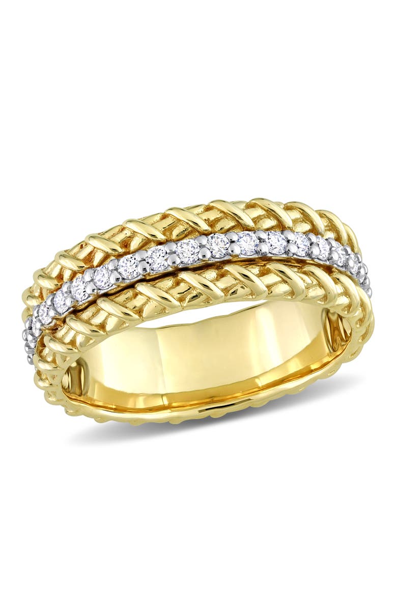 Julianna B. Diamond Triple Row Twisted Ring 14k, Main, color, Yellow Gold