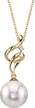 The Pearl Source Akoya Pearl & Diamond Aria Pendant