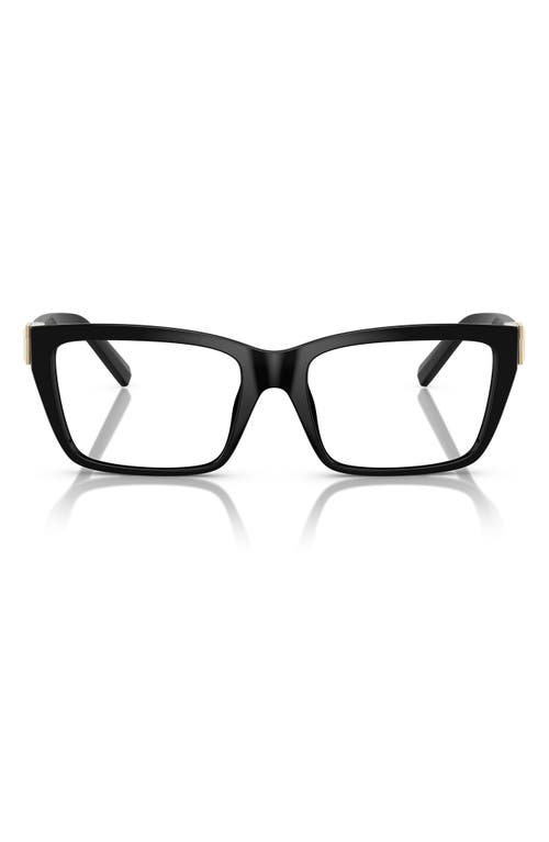 Tiffany & Co . 52mm Pillow Optical Glasses In Shiny Black