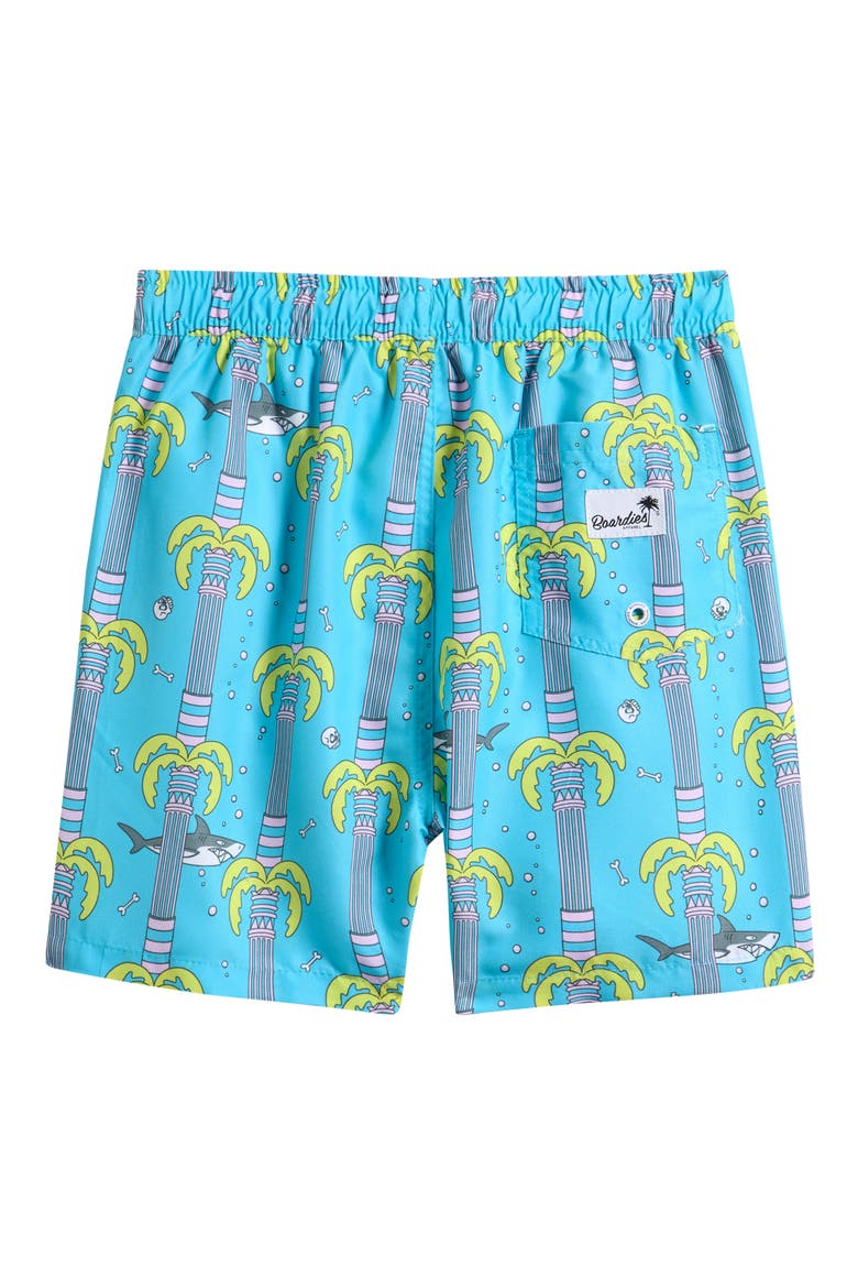 Kids' Atlantis Print Swim Trunks, Alternate, color, BLUE