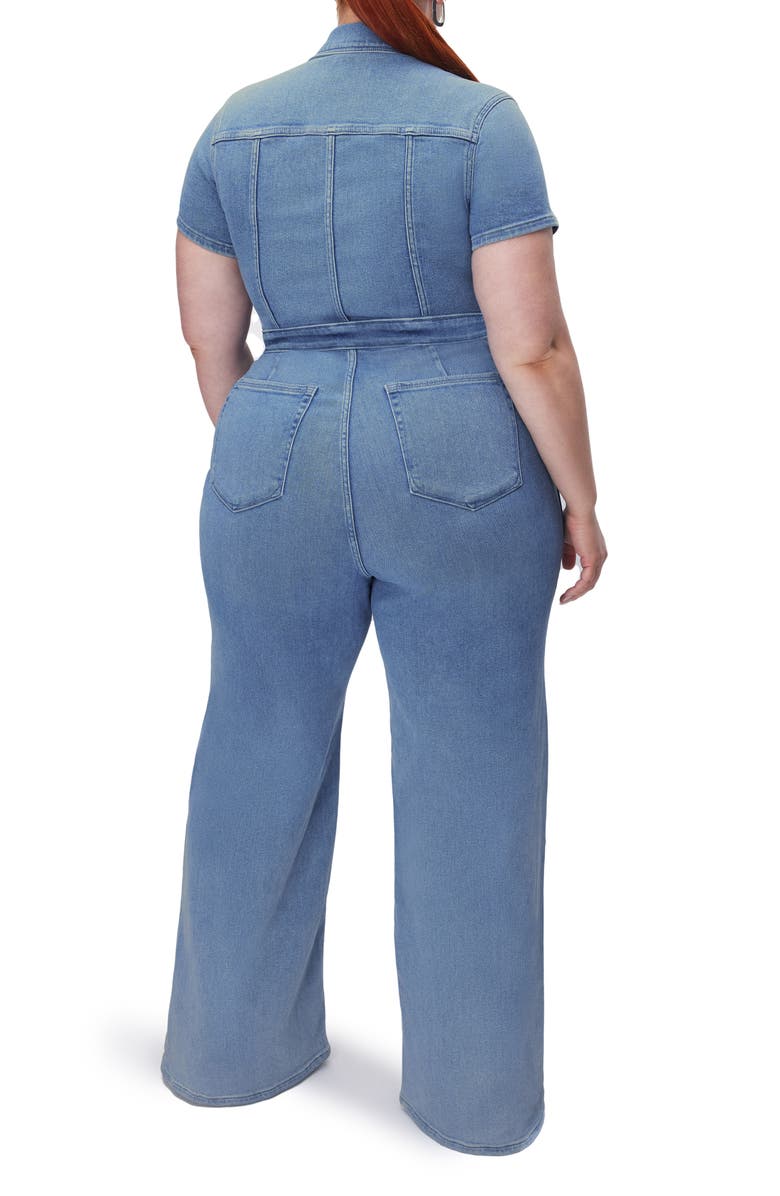 Good American Fit for Success Palazzo Jumpsuit, Alternate, color, 