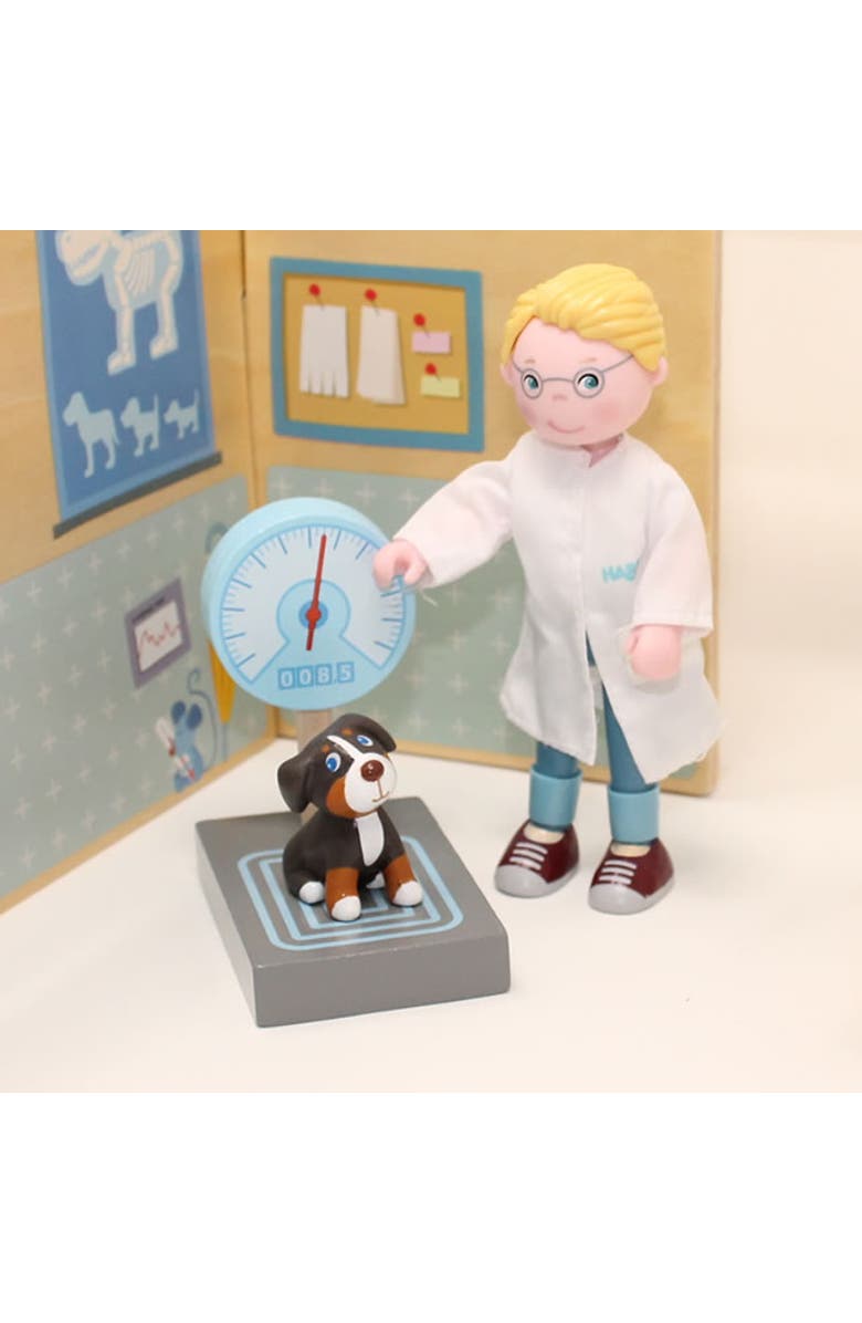 HABA Little Friends Veterinarian Andreas 4.5" Dollhouse Toy Figure with Removable Lab Coat, Alternate, color, Multi