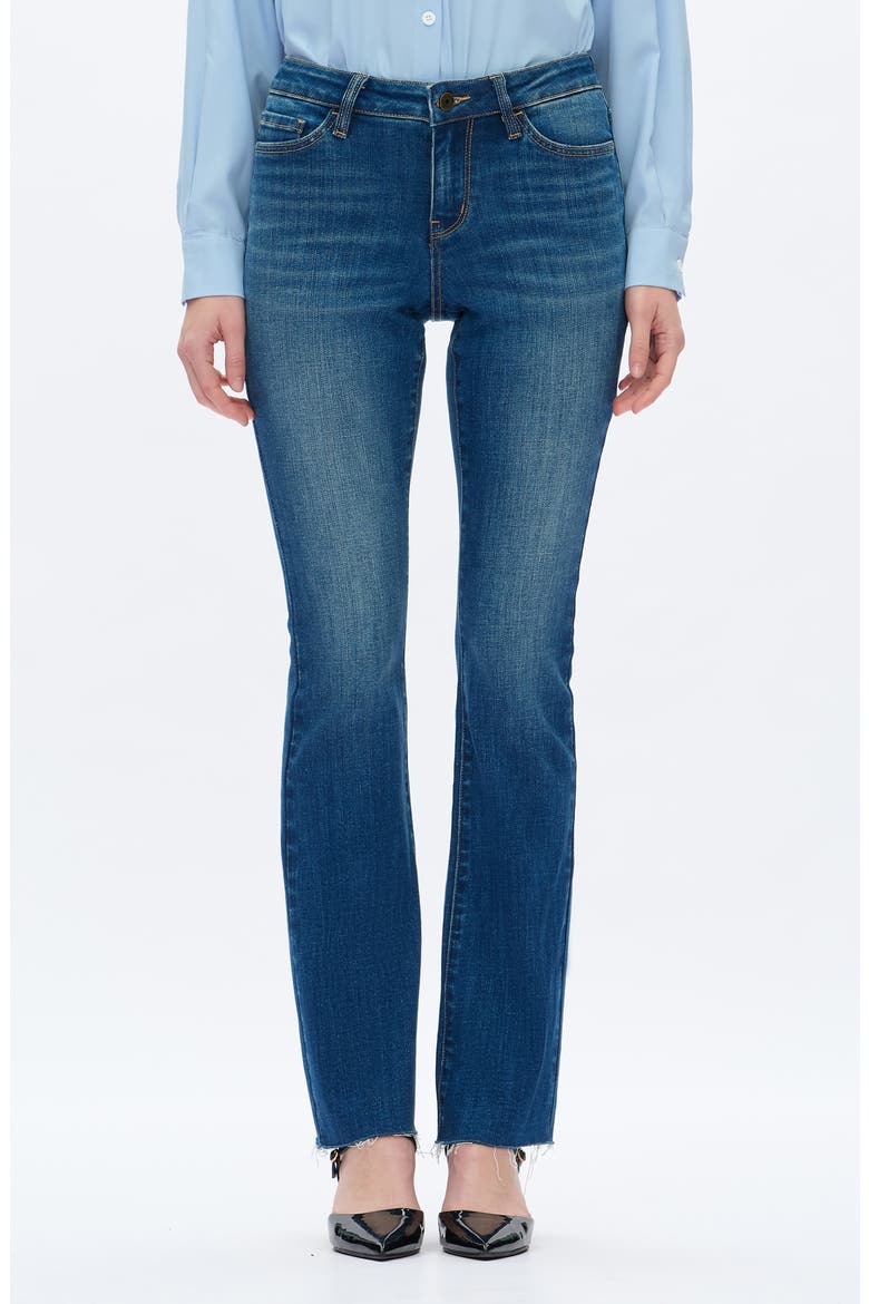 Low Rise Bootcut Jeans, Main, color, DARK BLUE