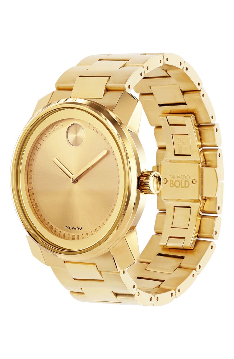 Movado 'Bold' Bracelet Watch, 43mm, Alternate, color, 