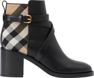 Burberry Pryle Check Block Heel Bootie