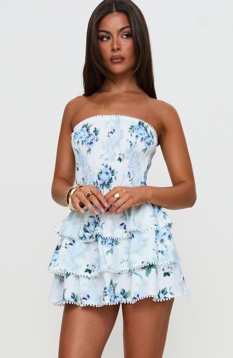 Princess Polly Sunkiss Frill Strapless Minidress, Alternate, color, 