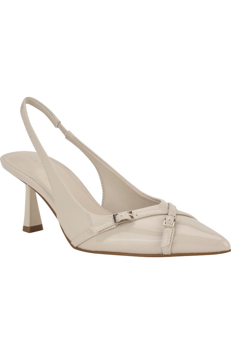 Calvin Klein Tulissa 2 Pointed Toe Slingback Pump, Main, color, Ivory