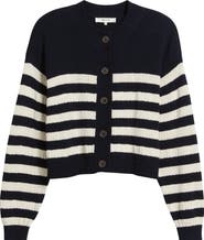 FRAME The Variation Stripe Cotton Cardigan