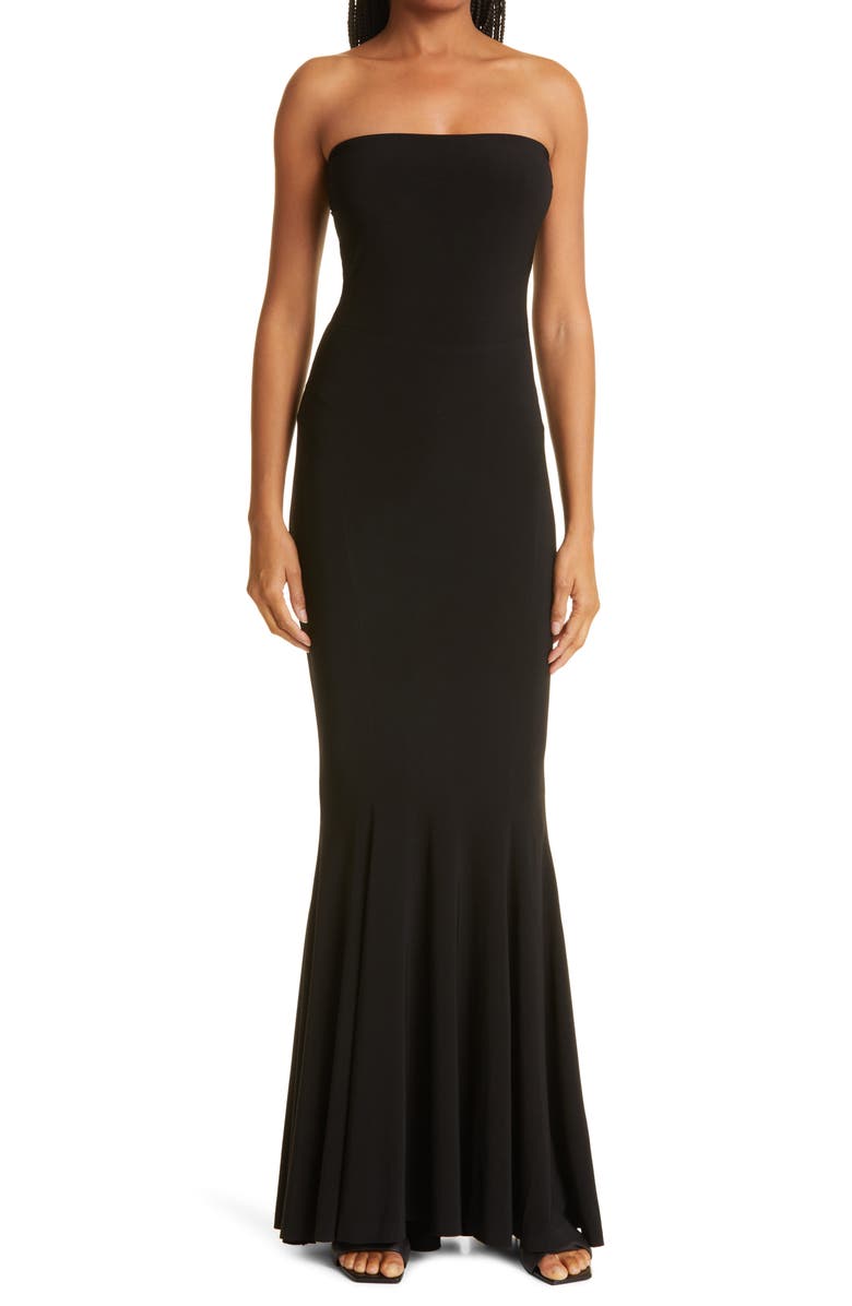 Norma Kamali Strapless Fishtail Gown, Main, color,