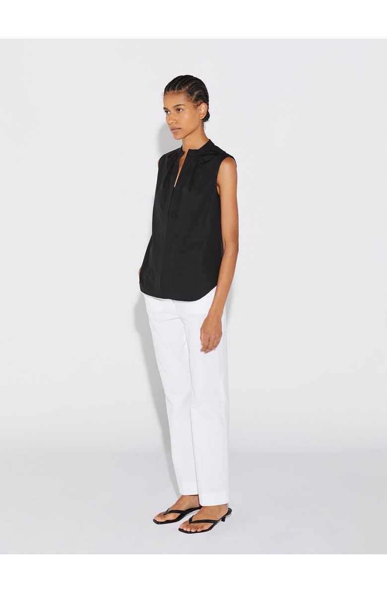 Callas Milano Olympia Poplin Shortsleeve Top, Alternate, color, Black