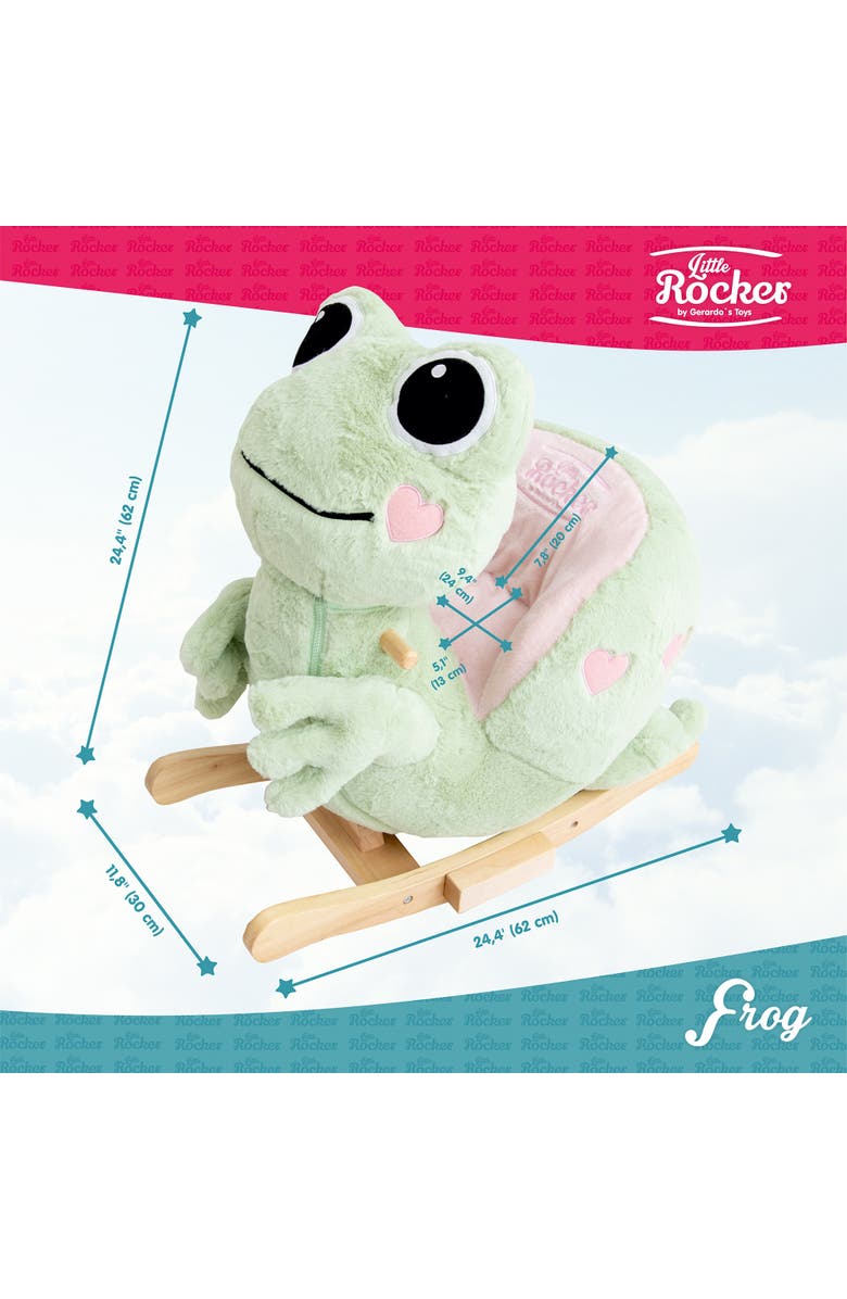 Gerardo´s Toys Little Rockers Frog Wooden Plush Ride, Alternate, color, Multicolored