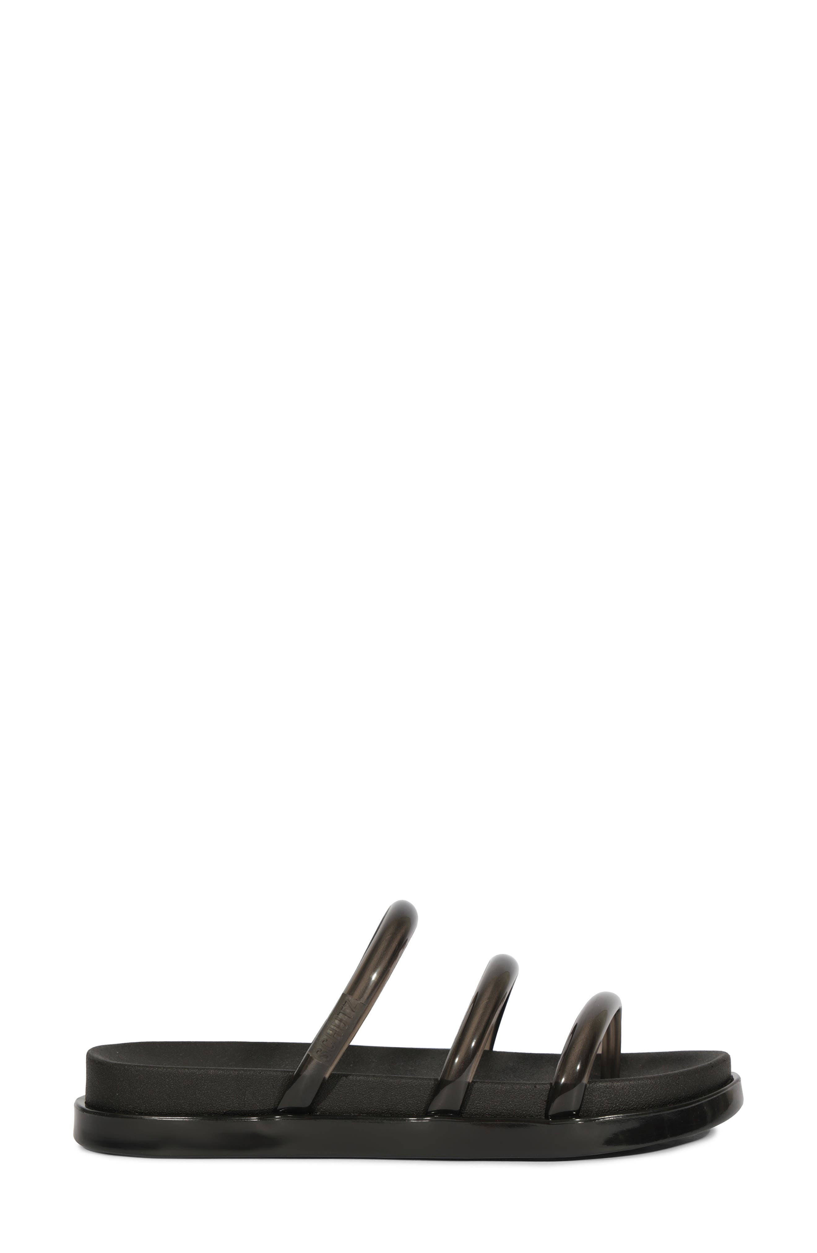 Schutz Polly Sporty Platform Sandal, Alternate, color, Black