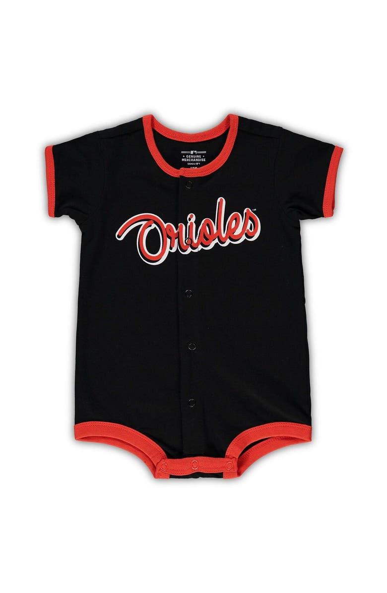 Outerstuff Infant Black Baltimore Orioles Power Hitter Romper, Alternate, color, 