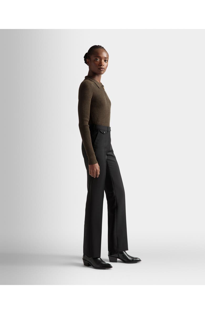 Bally Tailored Straight Leg Pants In Mohair Wool Mix, Alternate, color, Black