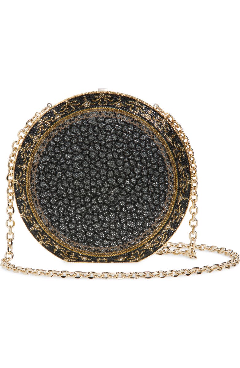 JUDITH LEIBER COUTURE Royal Caviar Tin Clutch, Alternate, color, Silver Labrador Multi