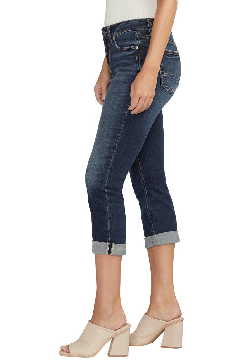 Suki Luxe Stretch Curvy Capri Jeans, Alternate, color, INDIGO