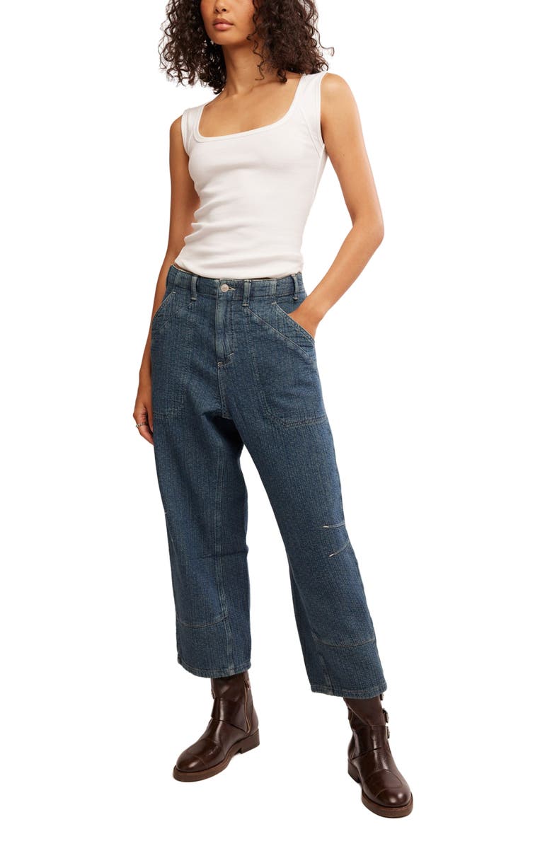 Free People Midnight Voyage Harem Jeans, Alternate, color, 