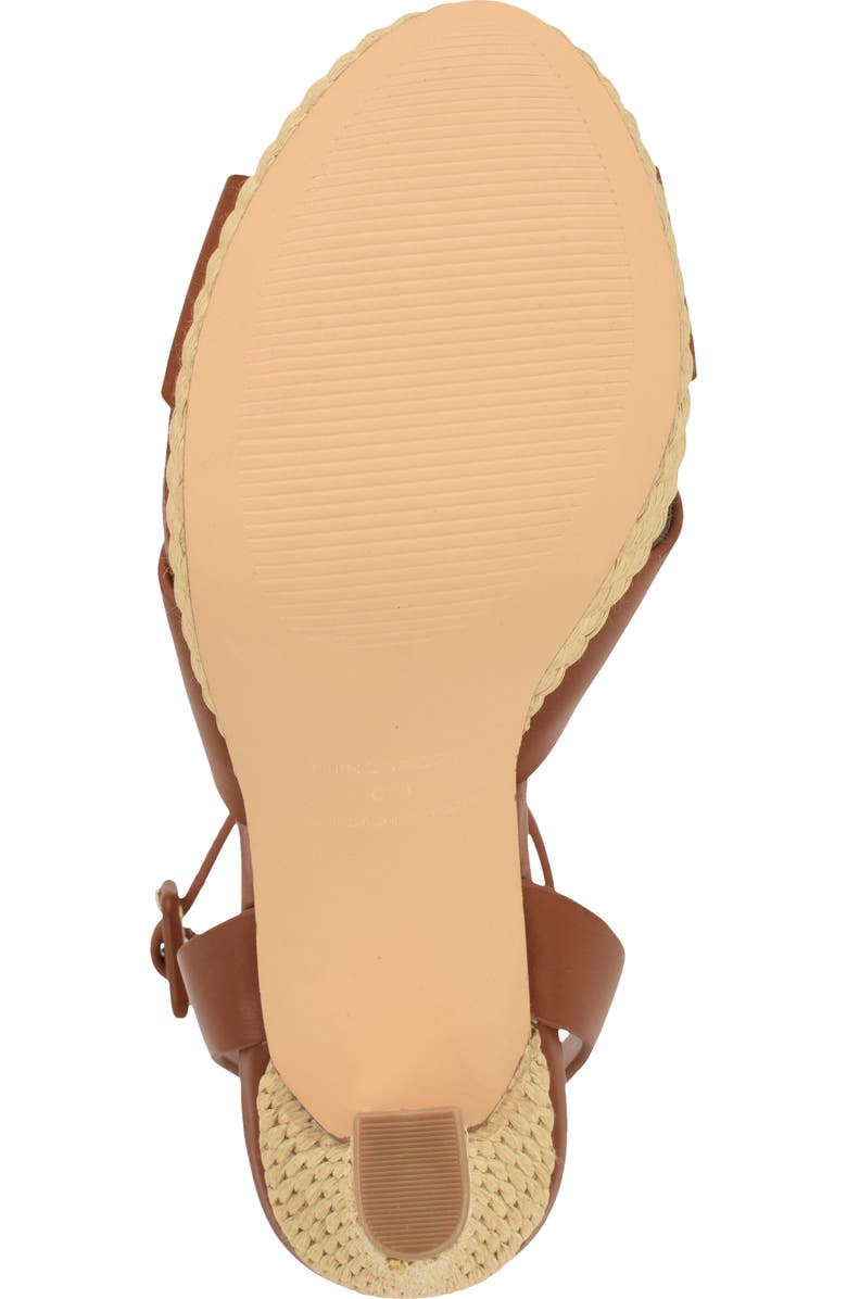 Nine West Ankle Strap Platform Sandal, Alternate, color, Medium Brown