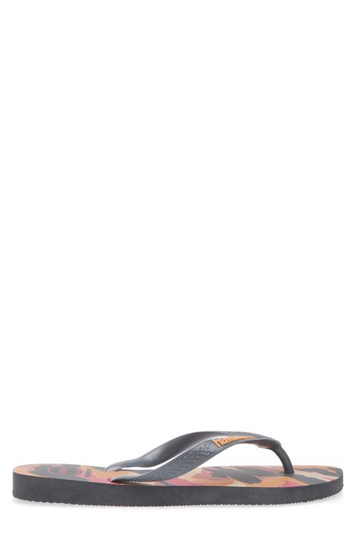 Havaianas Top Camo Flip Flop In Graphite Multi