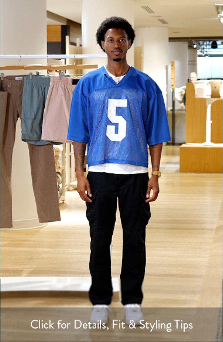 Oversize Crop Mesh Football Jersey, sales video thumbnail