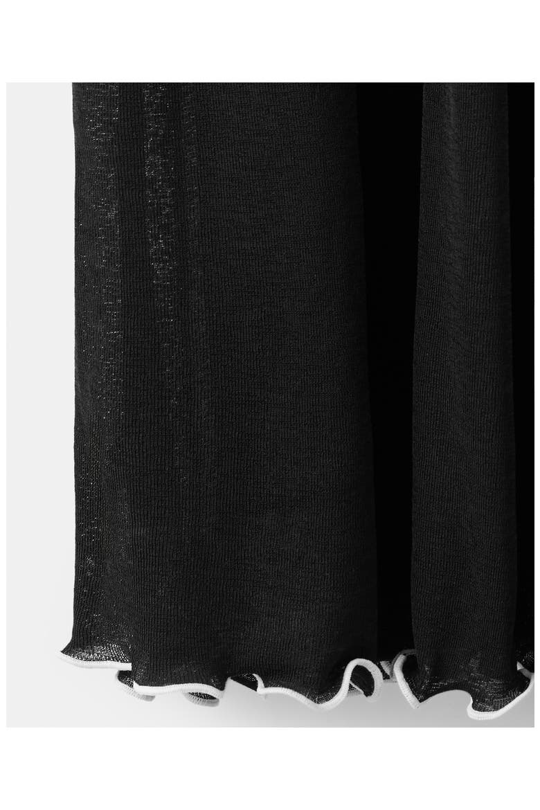 Contrast Stitch Midi Dress, Alternate, color, BLACK