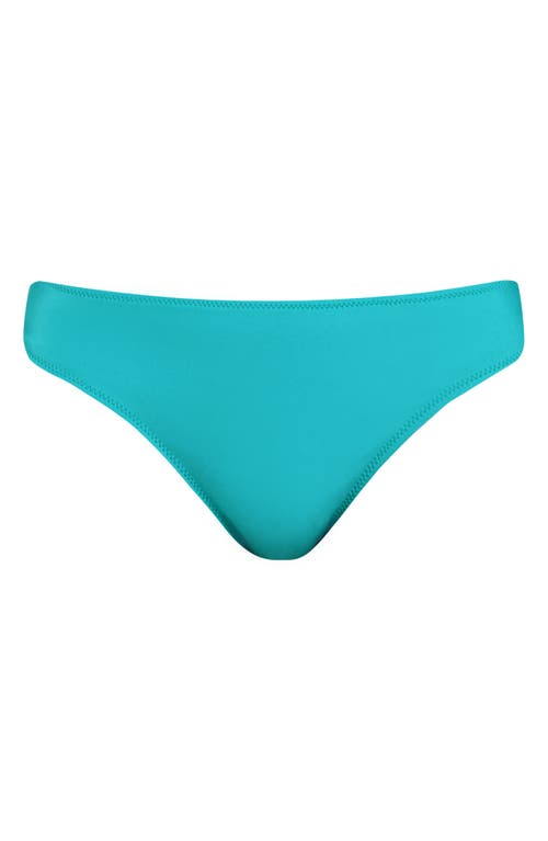 L Agence Nicole Solid Classic Bikini Bottoms In Aqua