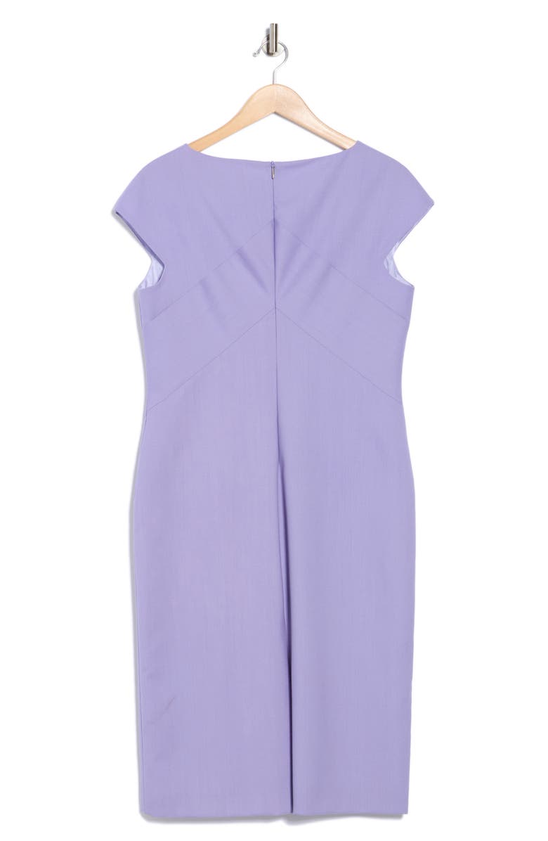 BOSS Dekaliah Wool Sheath Dress, Alternate, color, Medium Purple