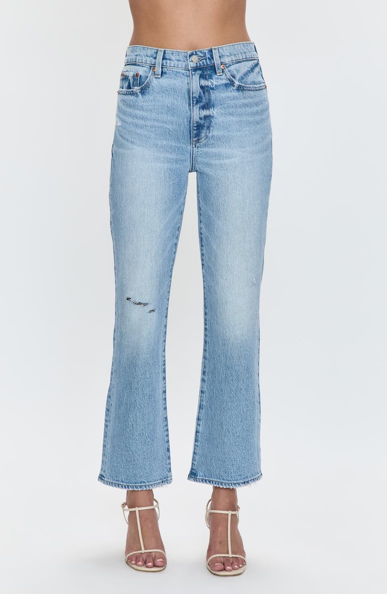 Pistola Ally High Waist Crop Bootcut Jeans, Main, color, Scholar Distressed