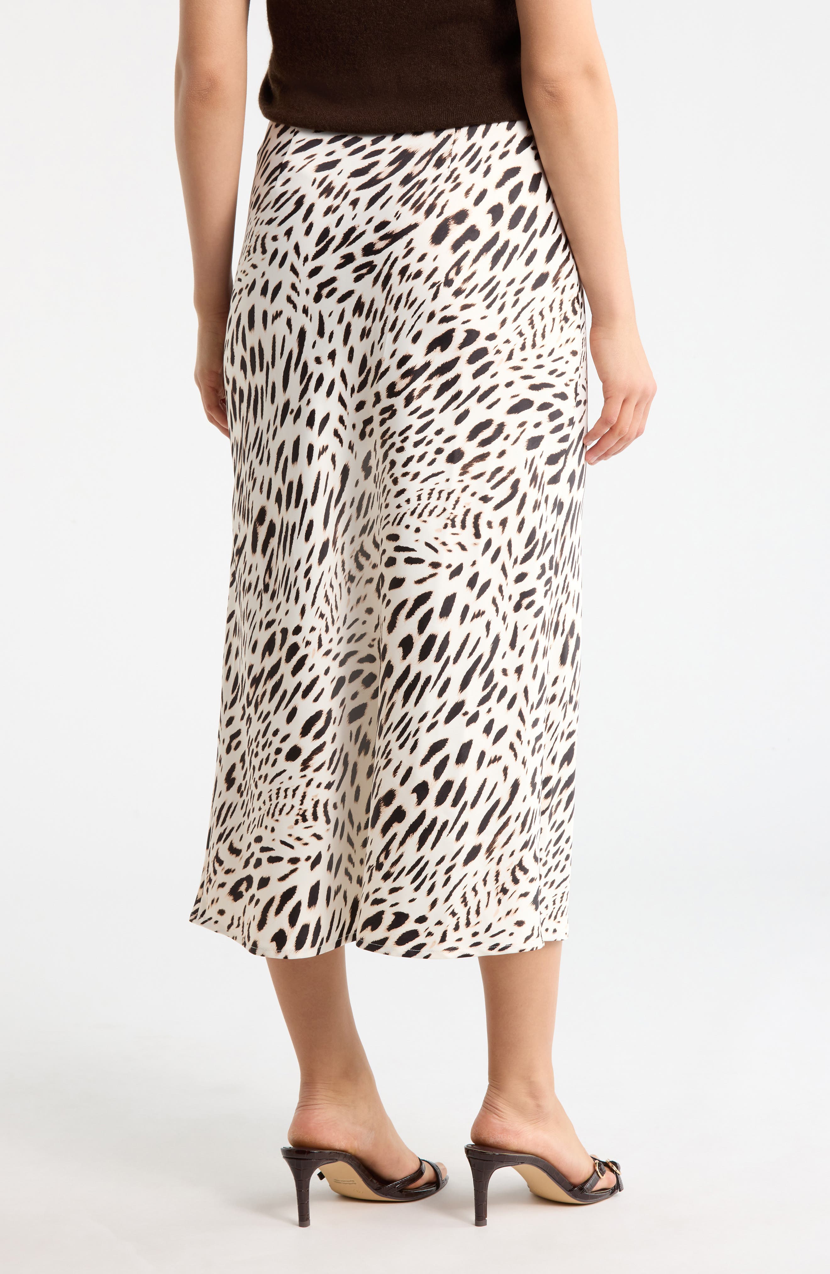 Front Slit Satin Skirt - image 2