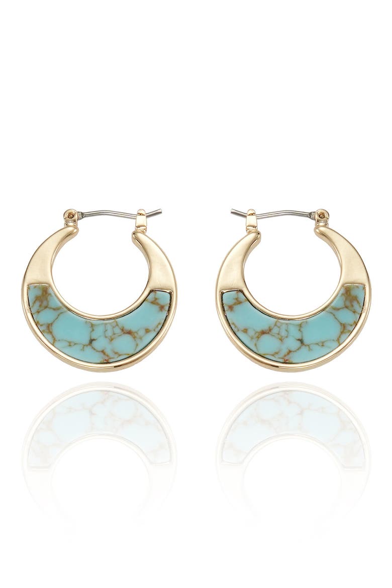 Turquoise Disc Hoop Earrings, Alternate, color, TURQUOISE