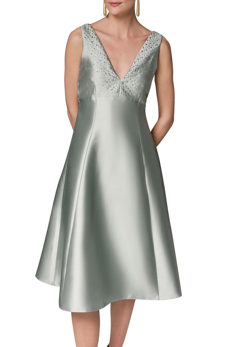 Sleeveless A-Line Dress, Alternate, color, BLUE FROST