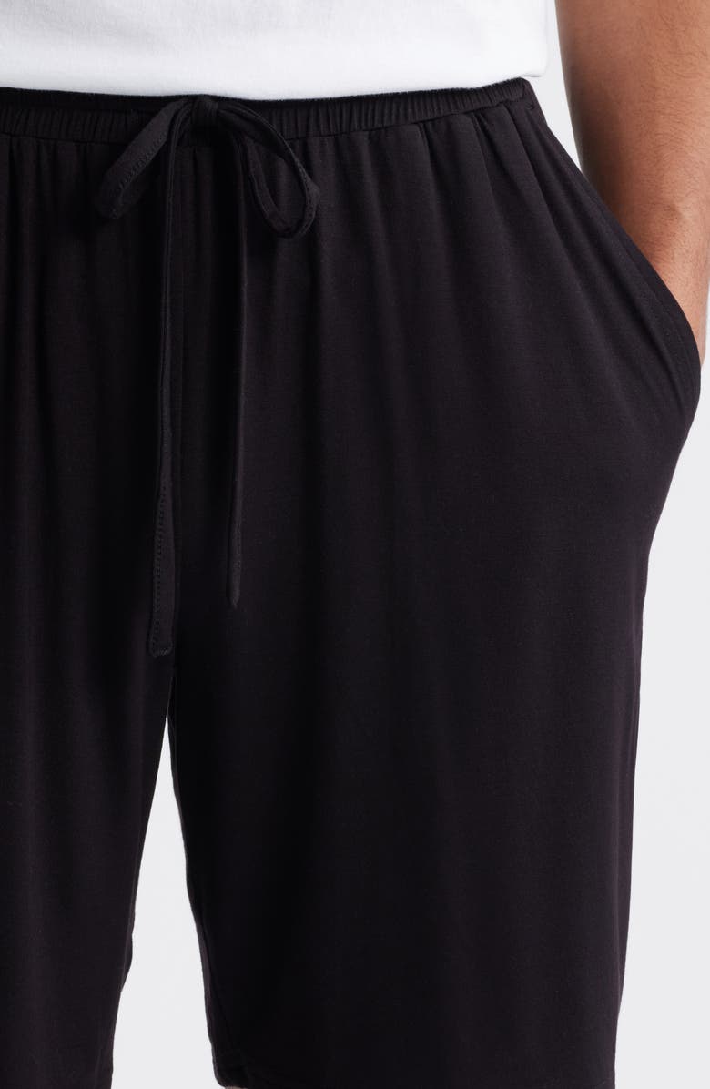 Nordstrom Moonlight Modal Blend Drawstring Lounge Shorts, Alternate, color, Black