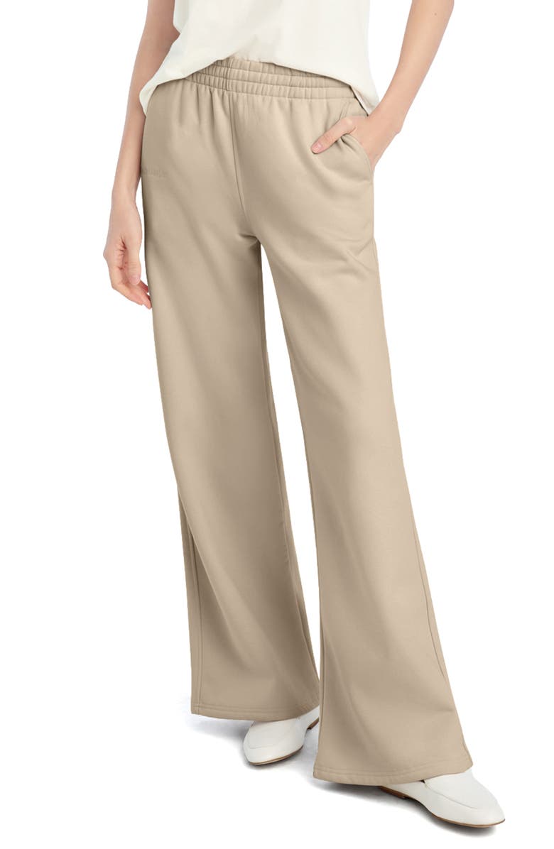 Favorite Daughter The Collegiate Flare Sweatpants, Main, color, Soft Taupe