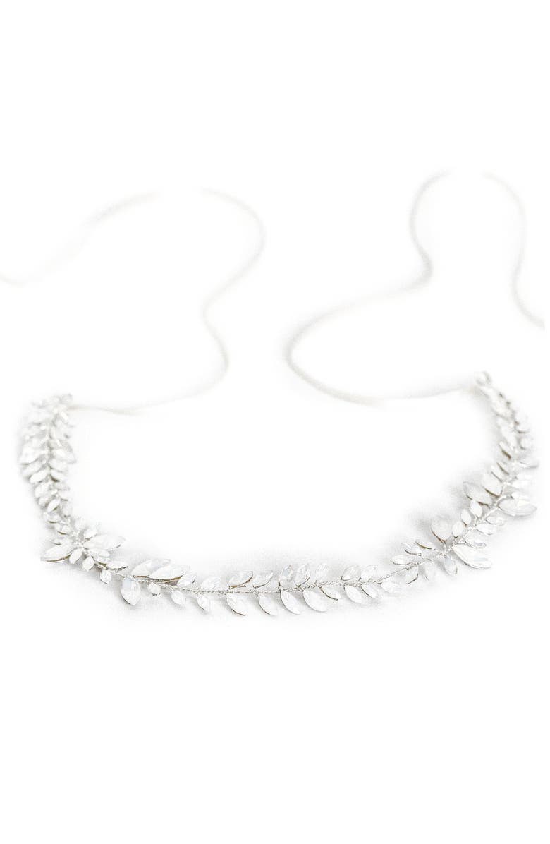 Brides & Hairpins Paris Opal & Crystal Halo, Main, color, Silver