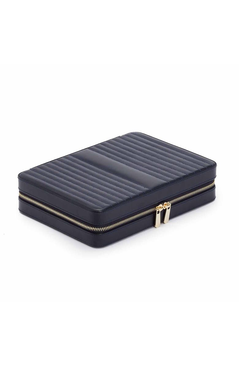 WOLF Maria Large Zip Jewelry Case, Alternate, color, Navy
