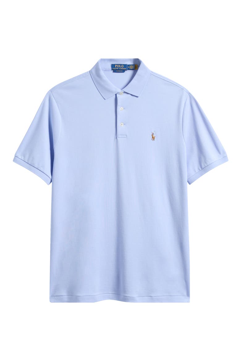 Classic Fit Soft Cotton Polo, Main, color, PEBBLE BLUE