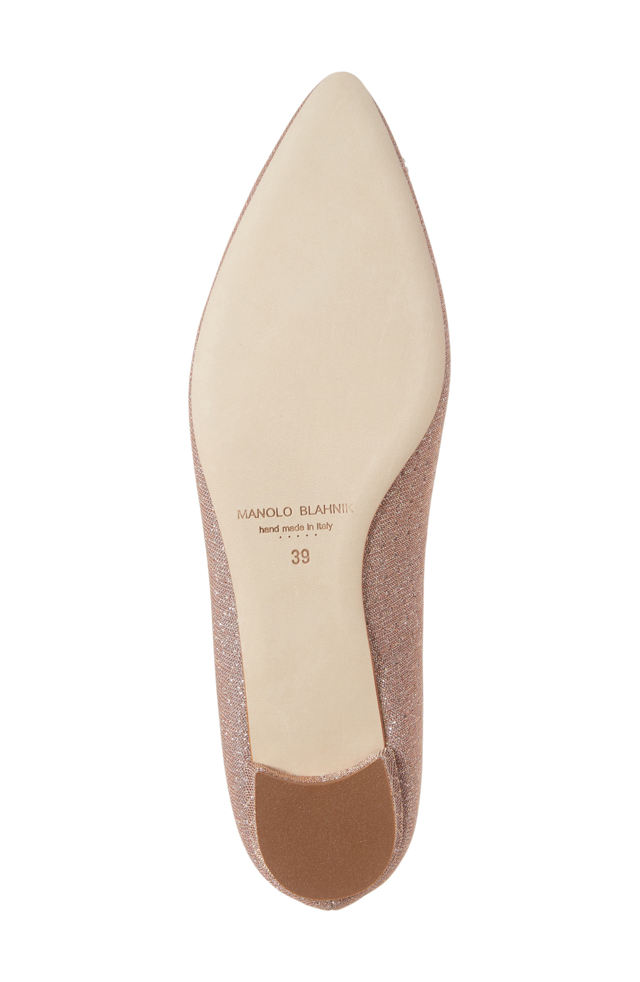 'Hangisi' Jeweled Pointy Toe Flat, Alternate, color, CHAMPAGNE FABRIC