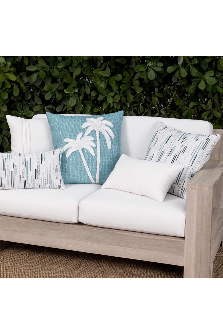 Continuity Hand Pleated Boucle Indoor & Outdoor Woven Accent Pillow, Alternate, color, Shell