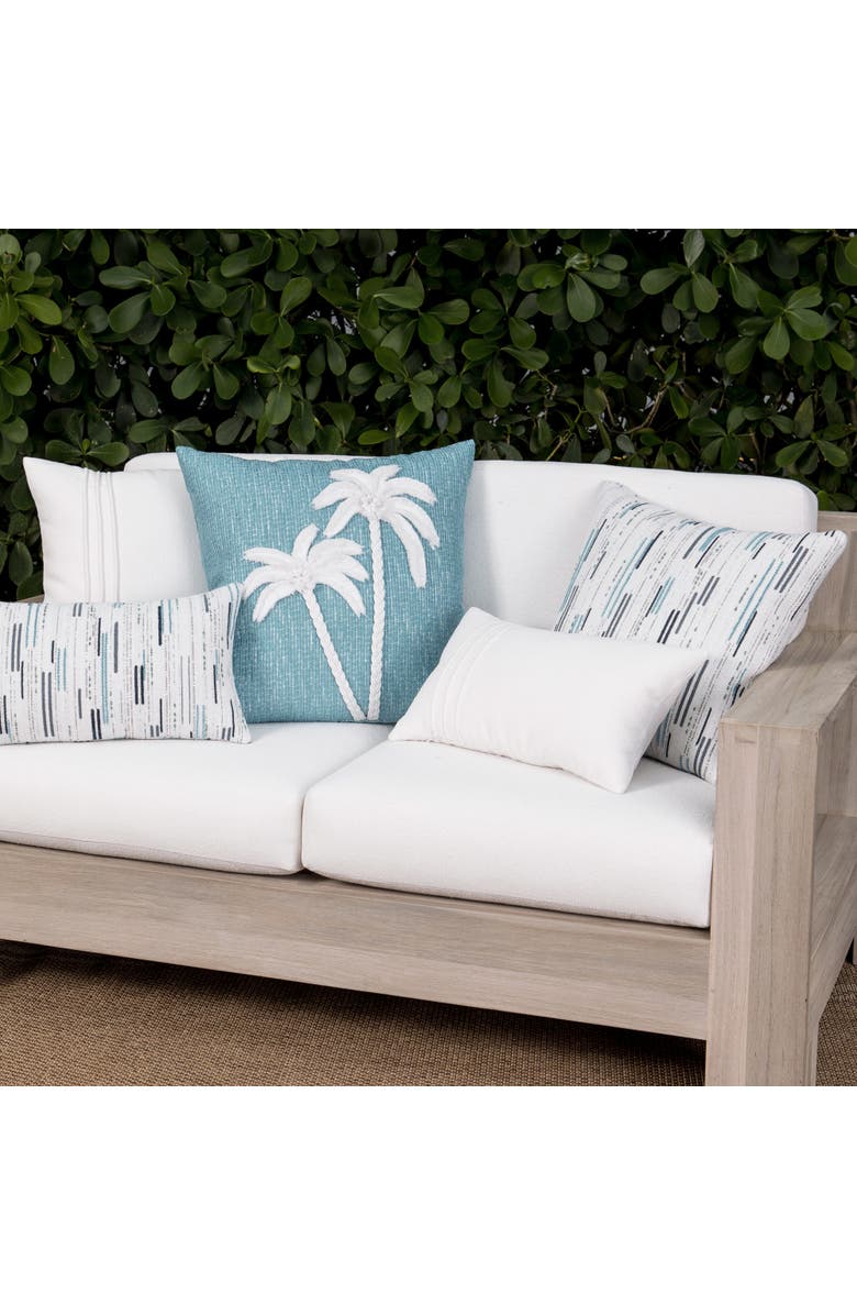 Elaine Smith Continuity Hand Pleated Boucle Indoor & Outdoor Woven Accent Pillow, Alternate, color, Shell