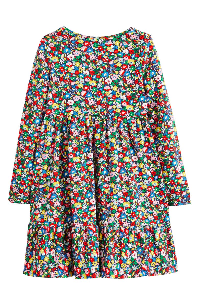 Mini Boden Kids' Print Tiered Cotton Dress, Alternate, color, 