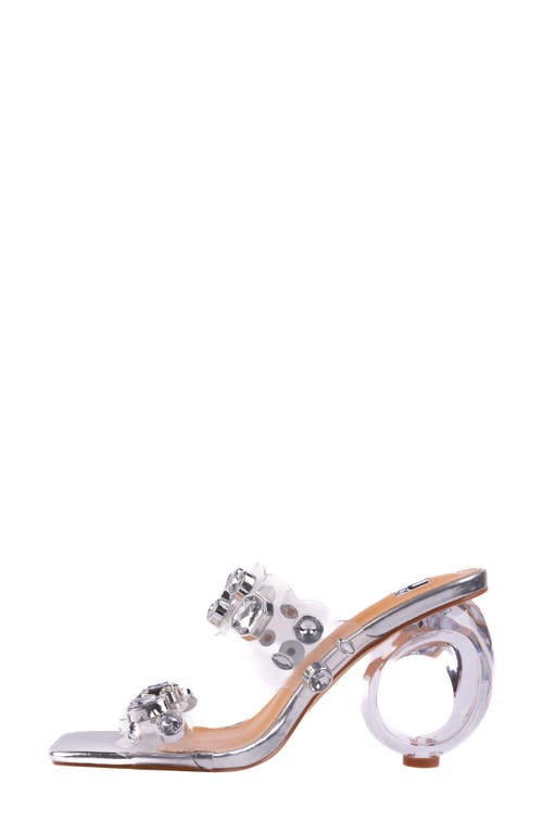 Ninety Union Joyful Embellished Slide Sandal In Silver