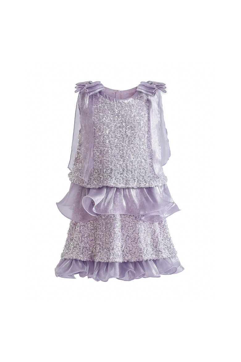Althea Glitter Ruffle Skirt Set, Main, color, Purple