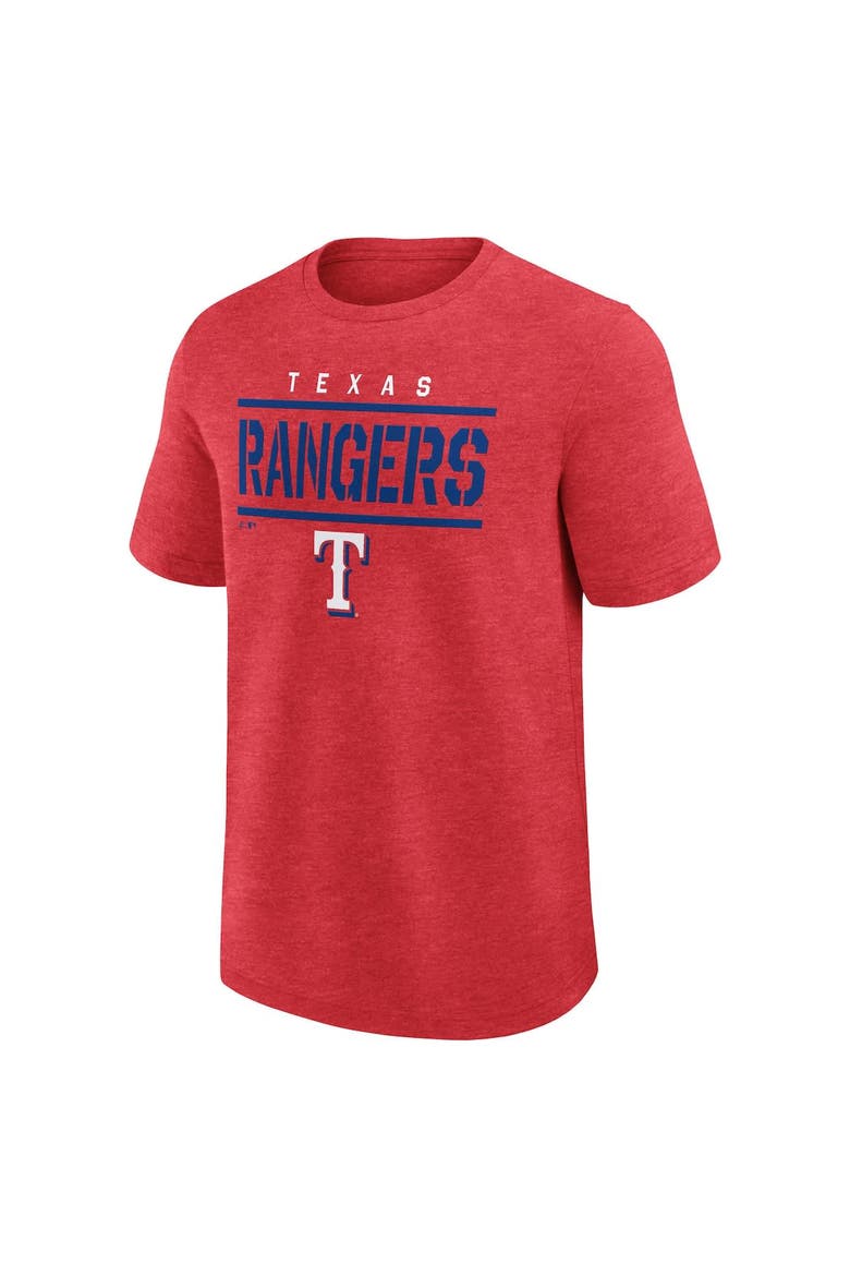Men's Fanatics Heather Red Texas Rangers Top Notch T-Shirt, Alternate, color, Heather Red